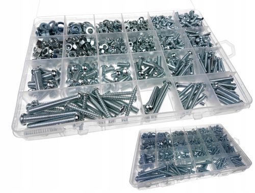 Set of screws and nuts M3 M4 M5 M6 1000 pieces screws