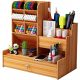  Desk organizer with drawers, wooden desk organizer with drawer shelf