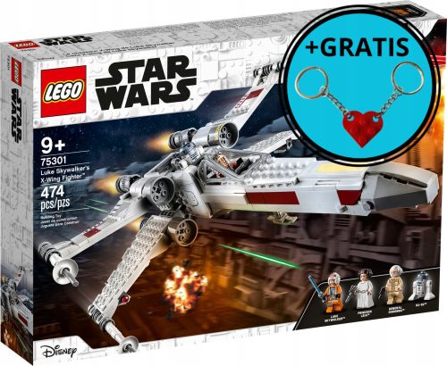  LEGO Star Wars 75301 Skywalker's X-Wing Fighter + LEGO Heart Keychain