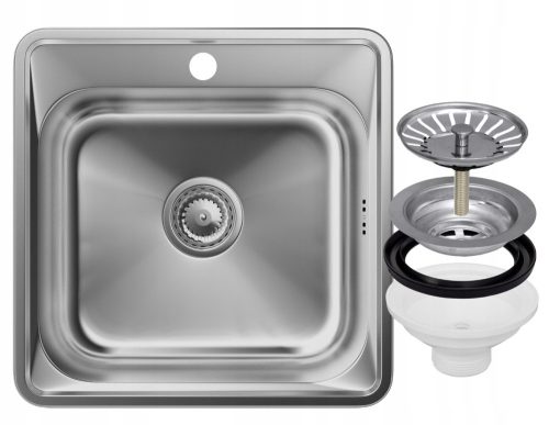 Single-bowl sink Granitan TURI, stainless steel