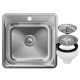 Single-bowl sink Granitan TURI, stainless steel