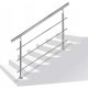 Stainless steel handrail with 3 crossbars, 180 cm