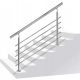 Stainless steel handrail with 5 crossbars, 180 cm