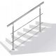 Stainless steel handrail with 2 crossbars 160 cm