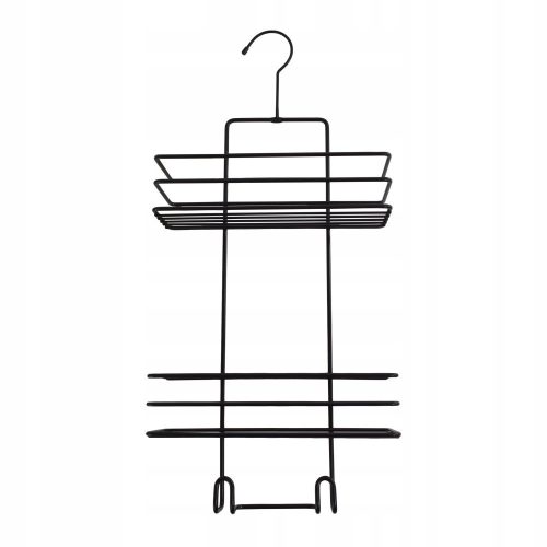  FASHIONABLE BLACK HANGING BATHROOM SHELF FOR A SHOWER
