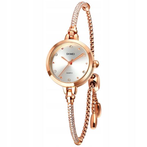  SKMEI women's watch bracelet silver gold