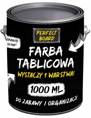 Acrylic paint for wood, furniture, walls, boards Perfect Chemia Budowlana 1 l Matt black