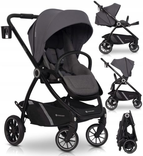  LIGHTWEIGHT COMPACT STROLLER, CONVERTIBLE 2-in-1 SEAT, BIG WHEELS 0-22 kg