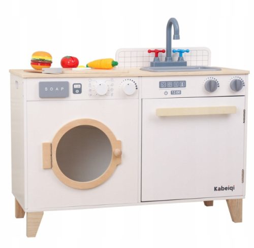  Large Wooden KITCHEN for children ACCESSORIES WASHING MACHINE