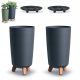  Prosperplast Gracia Tubus Slim Flowerpot 23.9 x 44.5 cm Anthracite