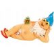  Naked Garden Gnome with Can Decoration