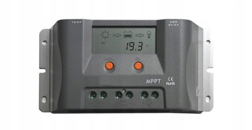 SOLAR-LADECONTROLLER 12V LCD-PANEL 10A MPPT