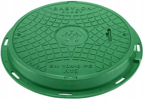  Cover manhole for septic tank well Ø600/780 A15 Green