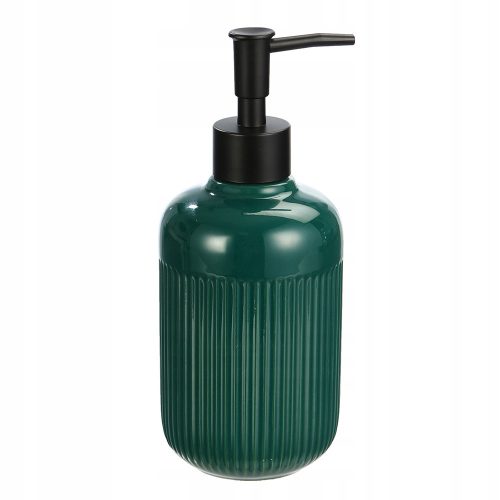 Soap dispenser Sepio manual soap dispenser for the countertop, 250 ml, black, green tones