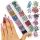  COLORFUL RHINESTONES FACE NAIL DECORATIONS MIX BOX SET