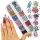  COLORFUL RHINESTONES FACE NAIL DECORATIONS MIX BOX SET
