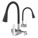 Granitan FLEXO black wall-mounted kitchen faucet