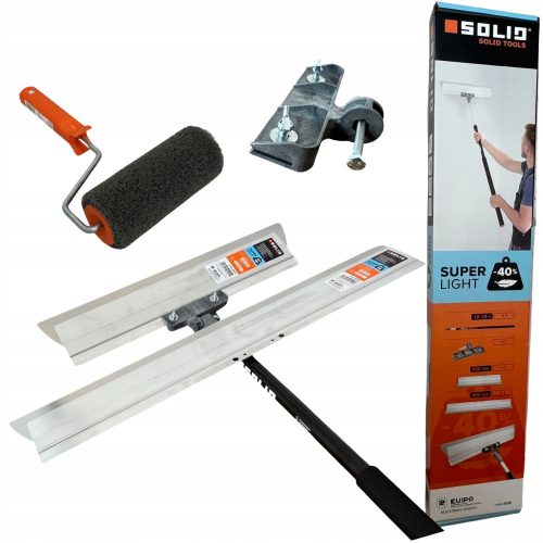 Set of plaster knives Solid Light 6538 4 pcs. + Gładź Solid Solider Roller for applying plaster 18 cm 1 kg