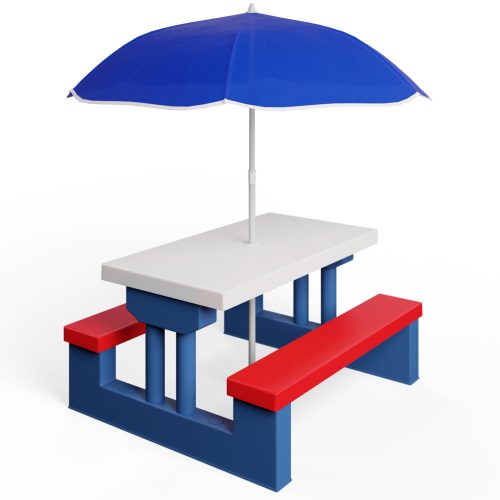 Table de jardin et terrasse - Table Deuba, plastique, rectangulaire, 41 x 67 x 47 cm