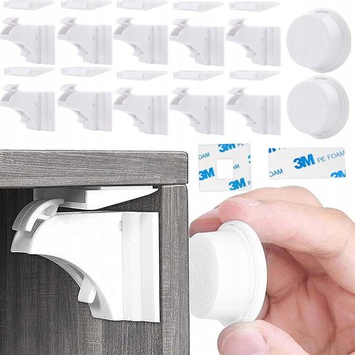  Magnetic locks for Raltek cabinets, 12 elements, white