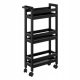 Bathroom shelves 5fünf Simple Smart cabinet on wheels, black