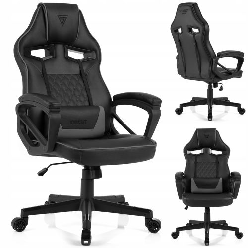  Sense7 Knight Gaming Chair, Black and Grey