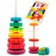  Rainbow sensory tower with twisted pyramid and Montessori children's blocks