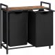 Laundry baskets and containers Zanzara freestanding laundry basket 76l, black