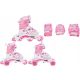  Raven Princess Pink Roller Skates, white, pink, sizes 26-29