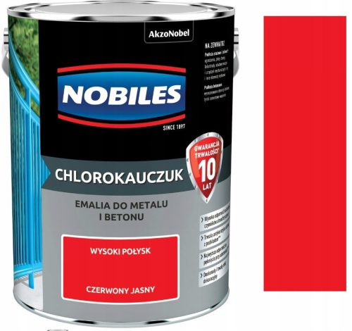 Nobiles Chlorkautschuk-Email Hellrot 5 l