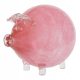  PINK MONEY BOX, LARGE GLASS, FOR A GIFT