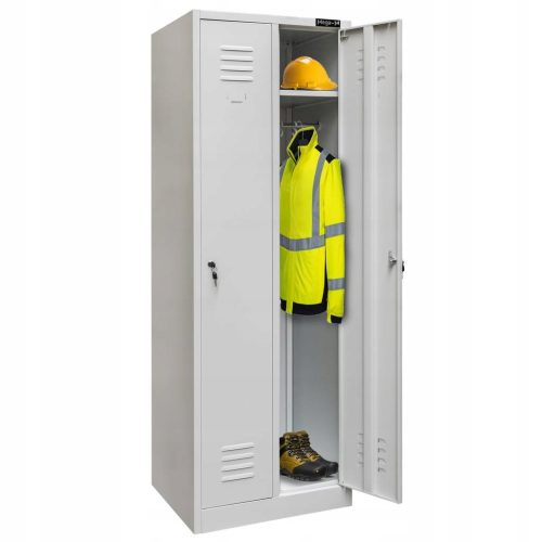 Mega-M work safety wardrobe, two doors, 180 cm x 60 cm