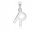  Silver pendant letter R women's pendant 925