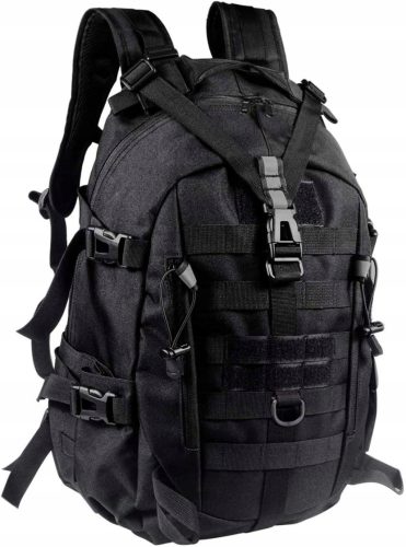 Warrior 35L Tactical Military Backpack for School and Outdoor Adventures - Black