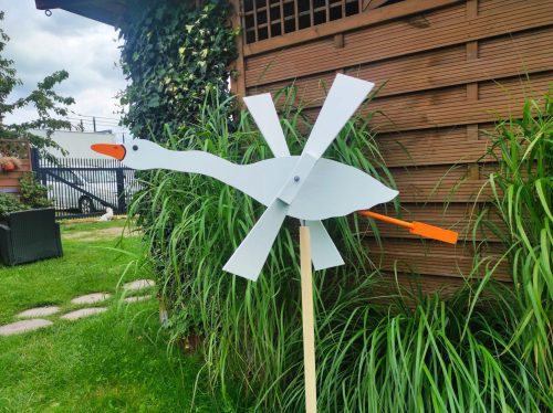  GOOSE garden windmill white - handmade