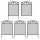 Shade net for fence - Robust garden fence made of 5 metal panels, 110 cm
