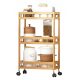 NARROW SHELF ON WHEELS, 3 SHELVES LBA-56