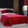  Couvre-lit marquisette en velours 240cm x 220cm dans les tons rouge