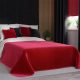  Couvre-lit marquisette en velours 240cm x 220cm dans les tons rouge