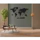 Decorative Wall Stickers Decorative Wooden Map 100 cm EBONY PREMIUM