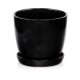 Pots and planters for outdoor and garden Polnix flowerpot 24 cm x 24 x 20 cm diameter 24 cm ceramic black