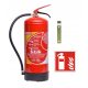 Powder fire extinguisher 12 kg + wall bracket