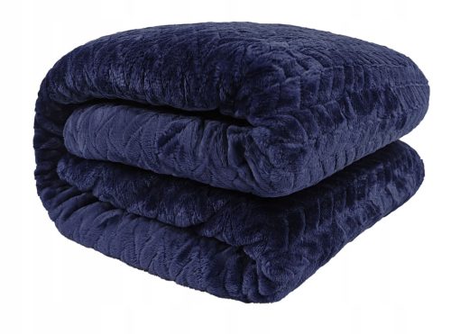  CONTRAST polyester blanket 220 cm x 200 cm shades of blue