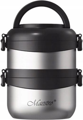 Thermos flask for soups Maestro Dinner thermos flask 1.5 l, black, grey tones, silver