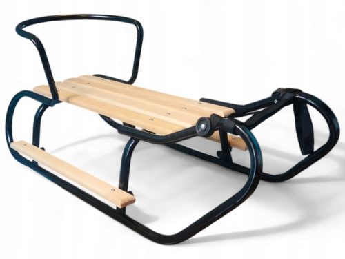  TRADITIONAL METAL SLED WITH BACKREST AND FOOTRESTS POLISH PRODUCT