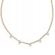  Silver gold plated choker necklace chain zircons