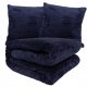 SOFT BLANKET PLUG SLEEVE FOR A CONTRAST polyester bedspread, 220 cm x 200 cm, in shades of green