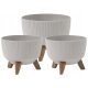  2× Lamela Roma Jumper Taupe flowerpot 24x15 cm + Lamela flowerpot 29 cm x 29 x 18 cm diameter 29 cm plastic shades in brown and beige