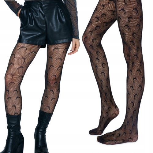  Puderek MOON fishnet tights 20den black Black universal size