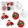  Set of glass Christmas tree balls 6 cm - set of 6 pieces